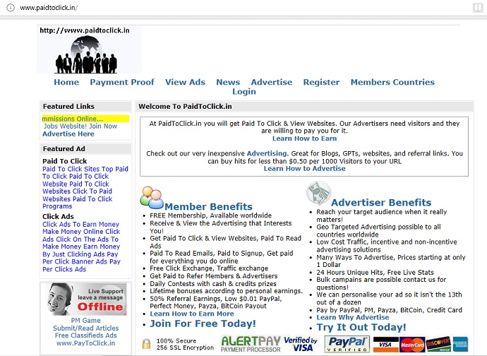 paidtoclick.in PTC